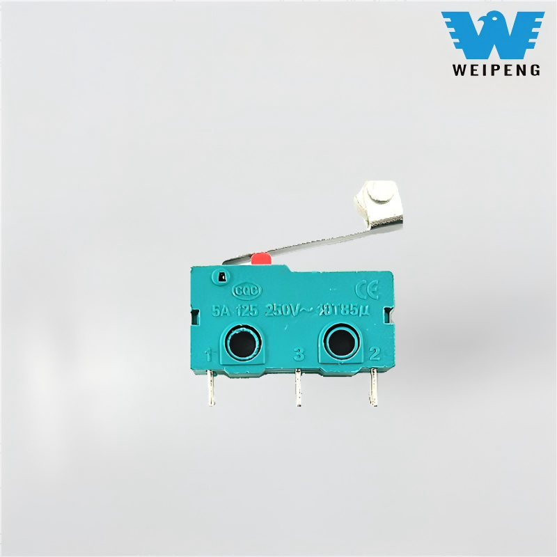 Kontaktknapp 5A/125V 250V rett håndtak Tre-pinners reisebegrensningsmikrobryter