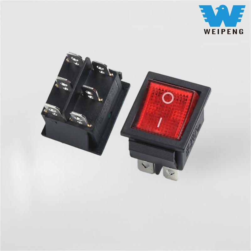 Kcd4 vanndispenser vippebryter 2-posisjon 6-pin