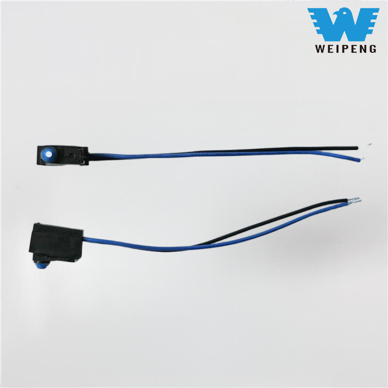 Vanntett pin-type trykknapp mikrobryter med ledninger